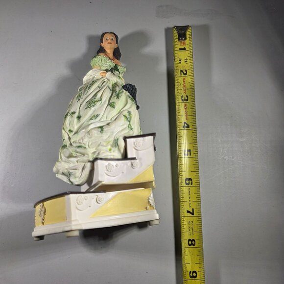 Vtg Gone With The Wind Scarlett Figurine Music Box Taras Theme trinket holder - Picture 7 of 7